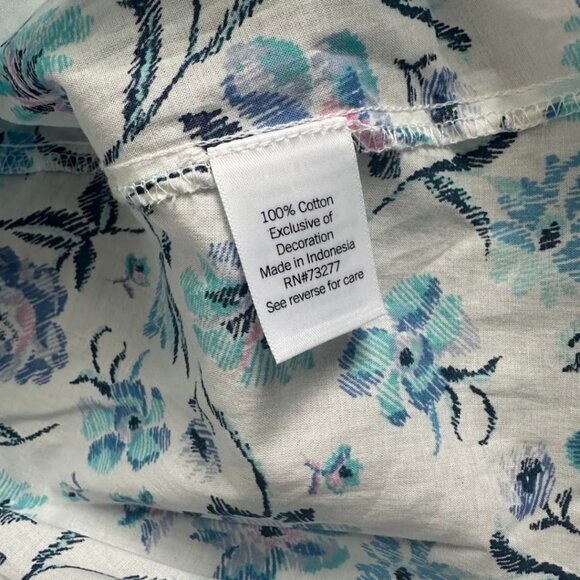 LAUREN CONRAD FLORAL SHORT SLEEVE TOP LARGE NWT - Picture 5 of 6